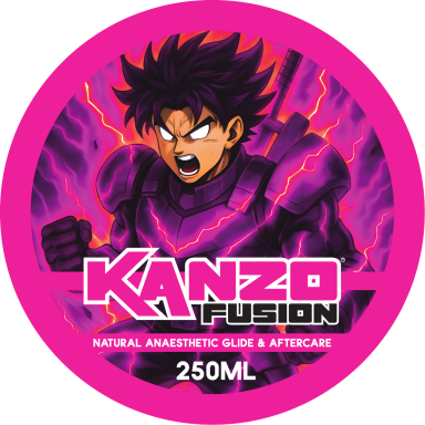 Kanzo Tattoo Glide – pink-scented glide for professional tattoo artists with anime-inspired label