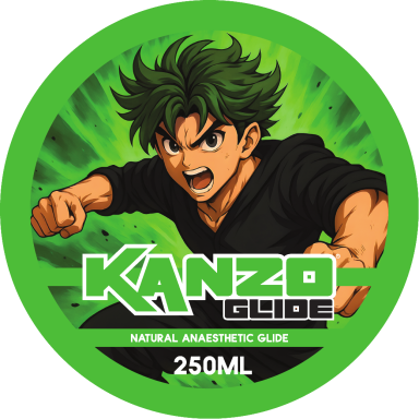 Kanzo Tattoo Glide – green-scented glide for professional tattoo artists with anime-inspired label